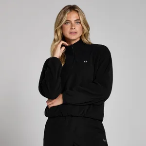 Polaire à fermeture éclair ¼ et col cheminée MP pour femmes – Noir - Size L