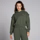 Sweat à capuche court à imprimé graphique MP Tempo pour femmes – Olive foncé