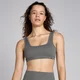 Brassière de sport gaufrée sans coutures MP Lifestyle pour femmes – Gris acier