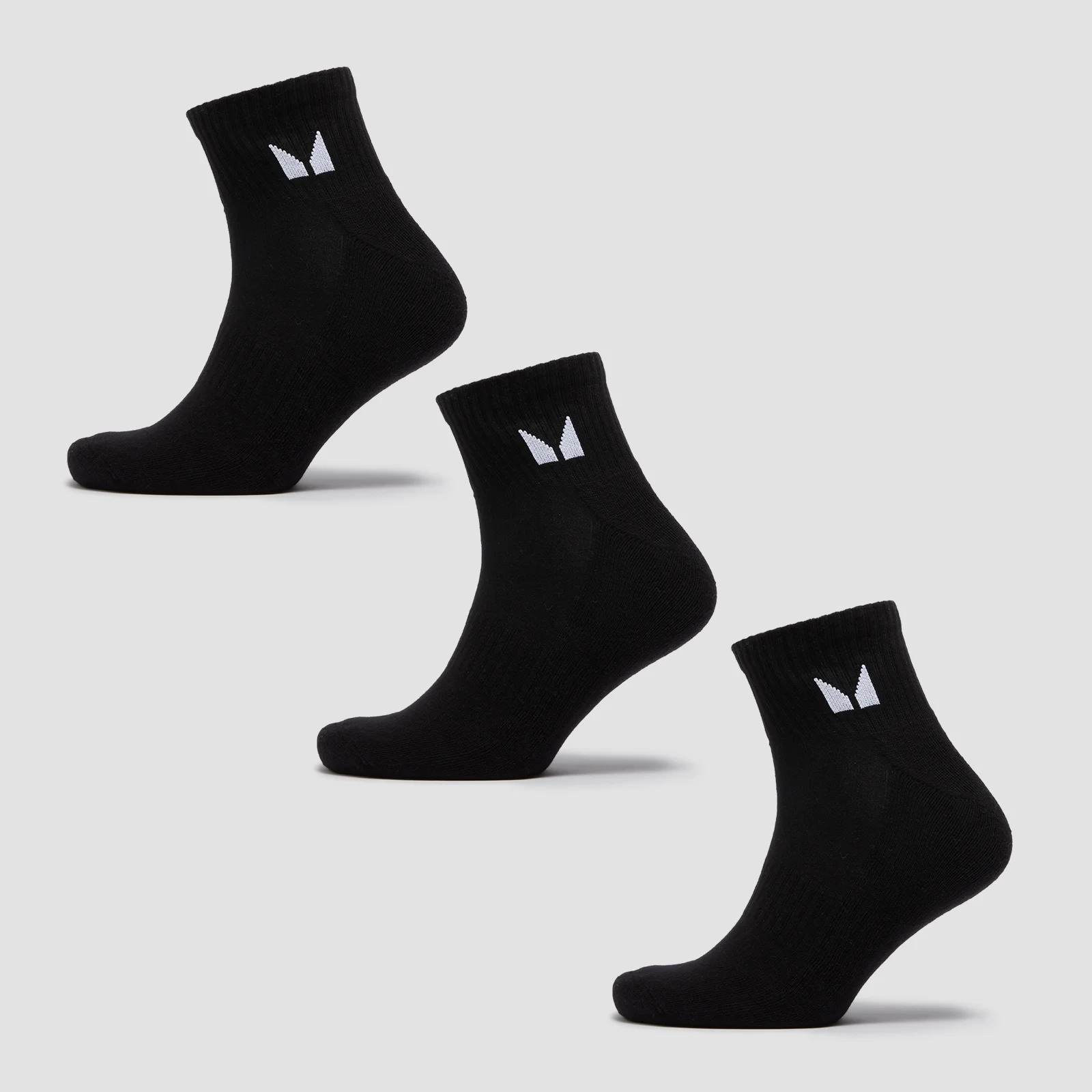 MP Unisex Ankle Socks (3 Pack) - Black - UK 6-8Image1
