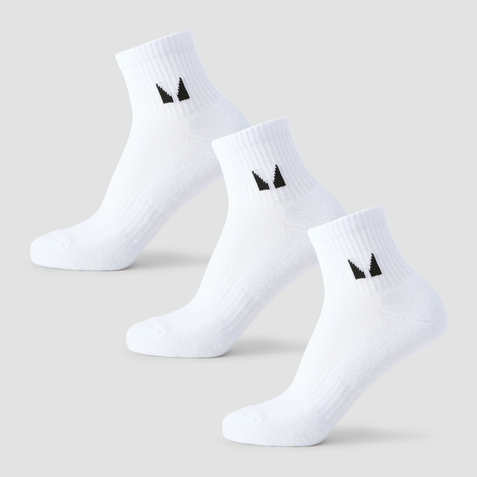MP Unisex Ankle Socks (3 Pack) - White - UK 2-5Image1