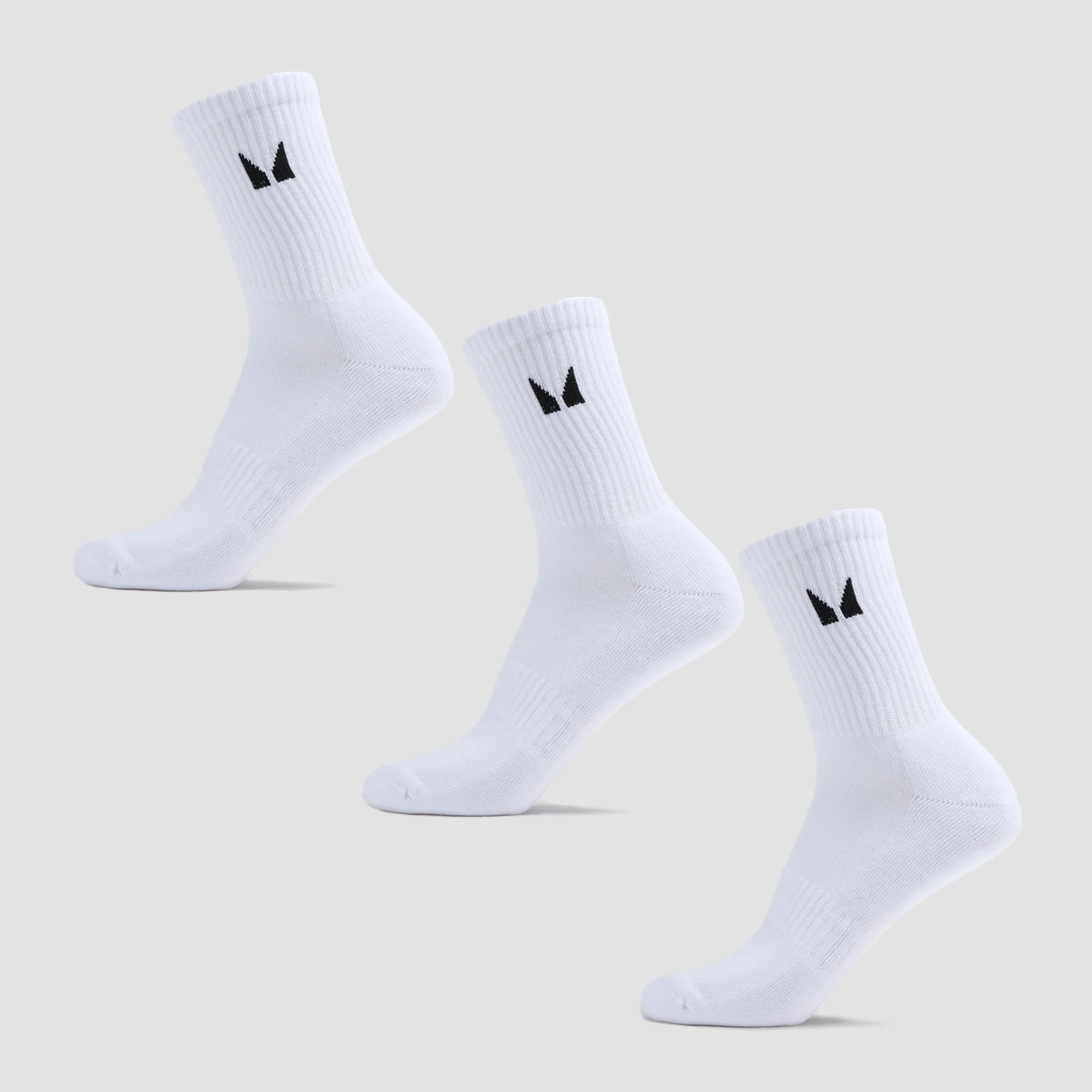 MP Unisex Crew Socks (3 Pack) - White - UK 9-11Image1