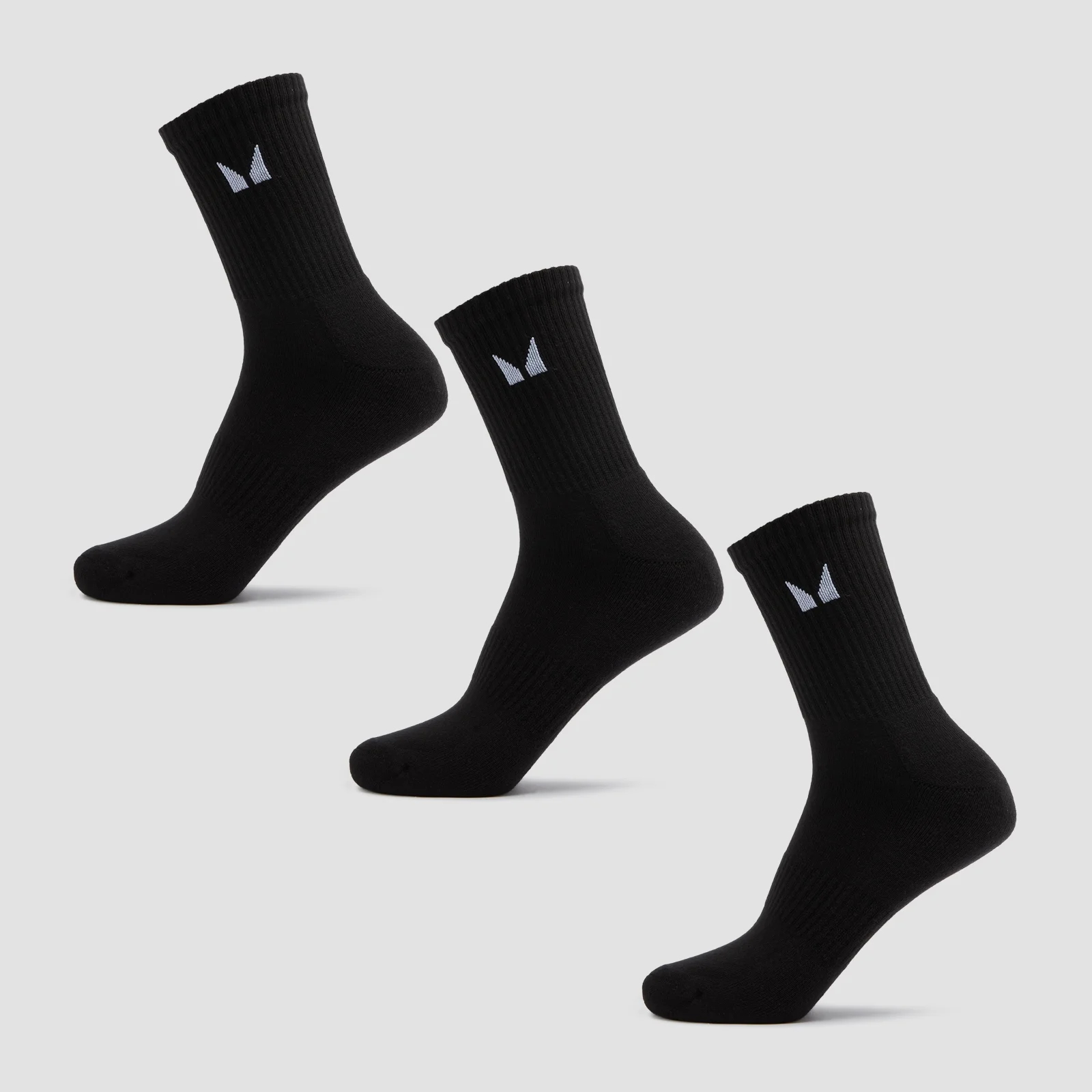 MP Unisex Crew Socks (3 Pack) - Black - UK 9-11Image1