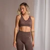 Brassière sans coutures à col en V MP pour femmes – Café