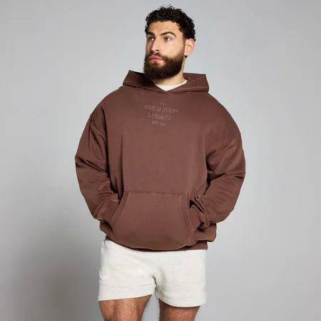 Sweat à capuche graphique délavé MP Origin – Cuivre