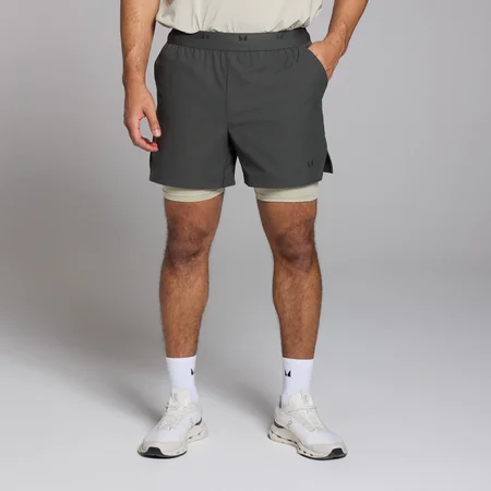 Short 2-en-1 MP Tempo Graphic pour hommes – Noir délavé