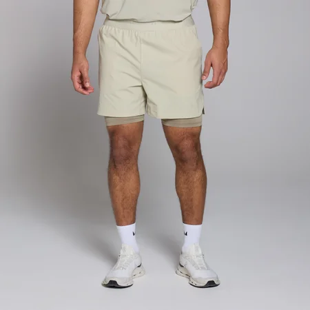 Short 2-en-1 MP Tempo Graphic pour hommes – Gris sel