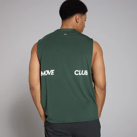 Débardeur oversize MP Tempo Graphic pour hommes – Vert foncé