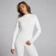 Haut transparent à col cheminée MP Lifestyle pour femmes – Coton naturel