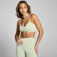 Brassière de sport torsadée sur le devant MP Lifestyle pour femmes – Vert minéral