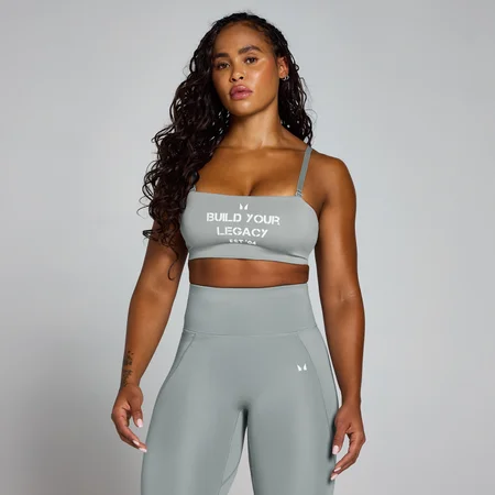 Brassière d’entraînement graphique MP Origin pour femmes – Gris fossile