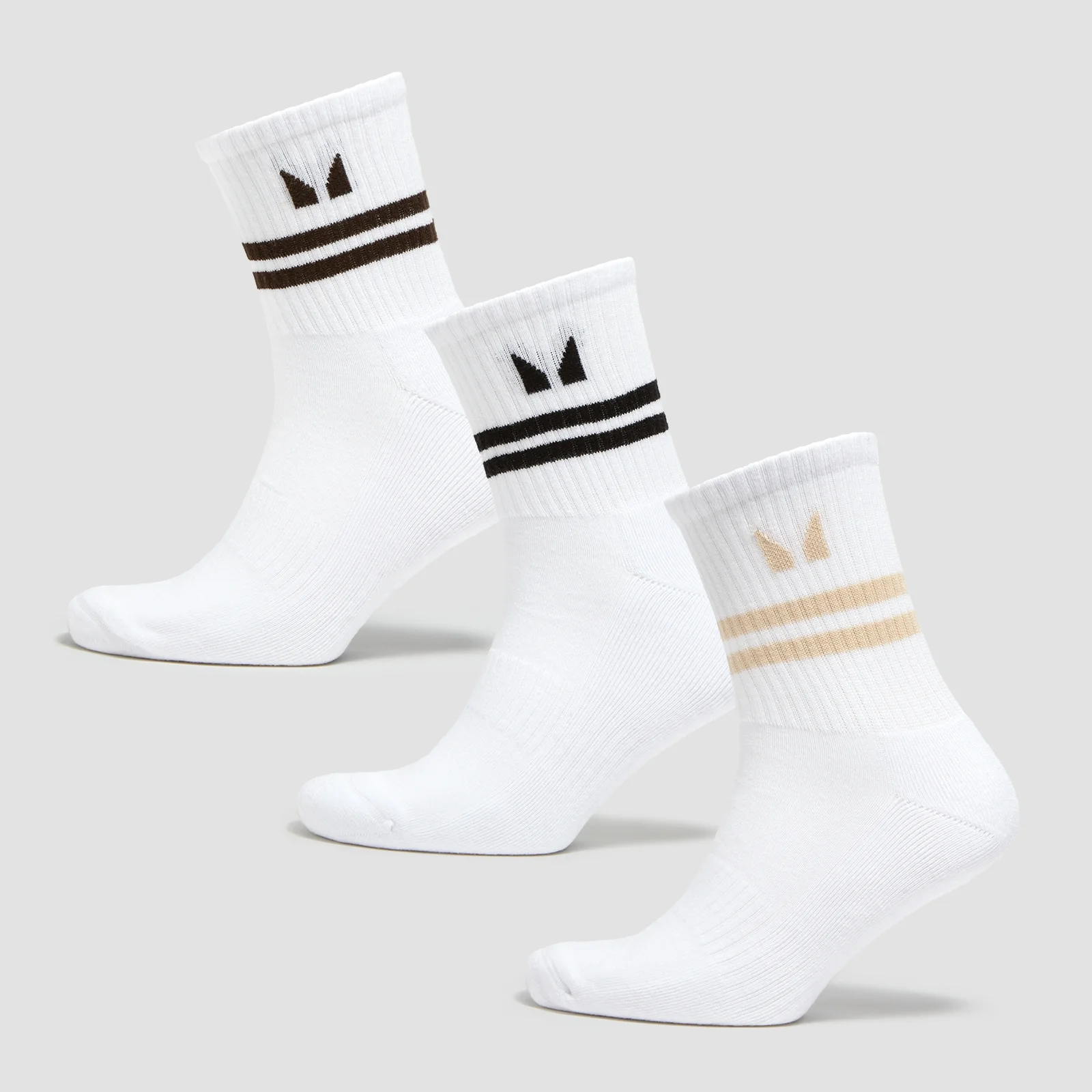 MP Tatiana 3pk Crew Socks - White/Coffee - UK 6-8Image1