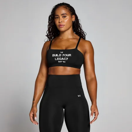Brassière d’entraînement graphique MP Origin pour femmes – Noir