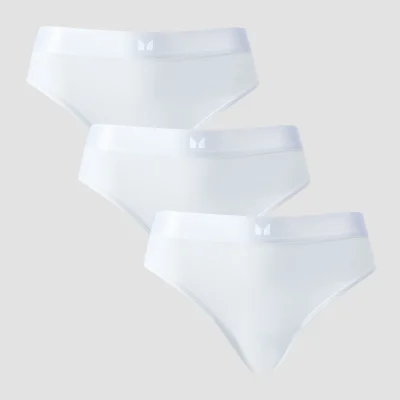 Culotte de style bikini taille mi-haute MP pour femmes (lot de 3) – Blanc - LImage6
