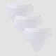 String taille mi-haute MP pour femmes (lot de 3) – Blanc
