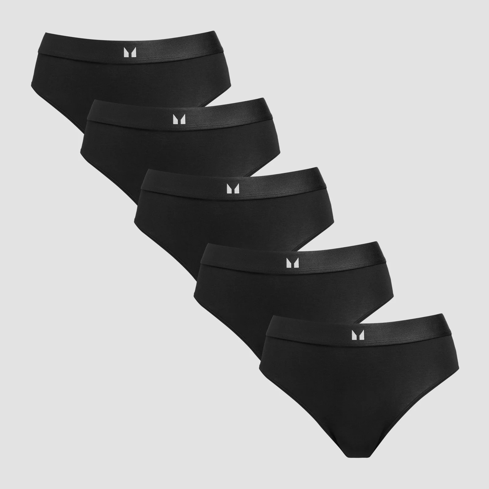 MP Women's Mid Rise Bikini Brief (5 Pack) - Black - SImage1