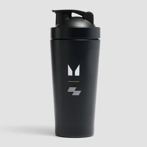 Shaker Hyrox en acier inoxydable recyclé Myprotein – Noir - Option HYROX