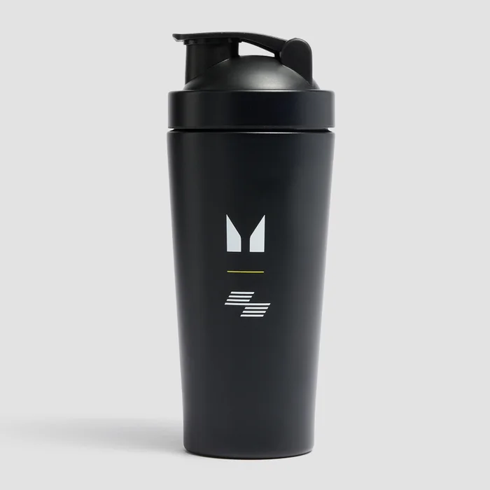 Shaker Hyrox en acier inoxydable recyclé Myprotein – Noir