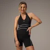 Combishort à dos nu contrasté MP X Tatiana – Noir