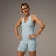 Combishort à dos nu contrasté MP X Tatiana – Aqua clair
