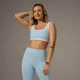 Brassière de sport à encolure carrée contrastée MP X Tatiana – Aqua clair
