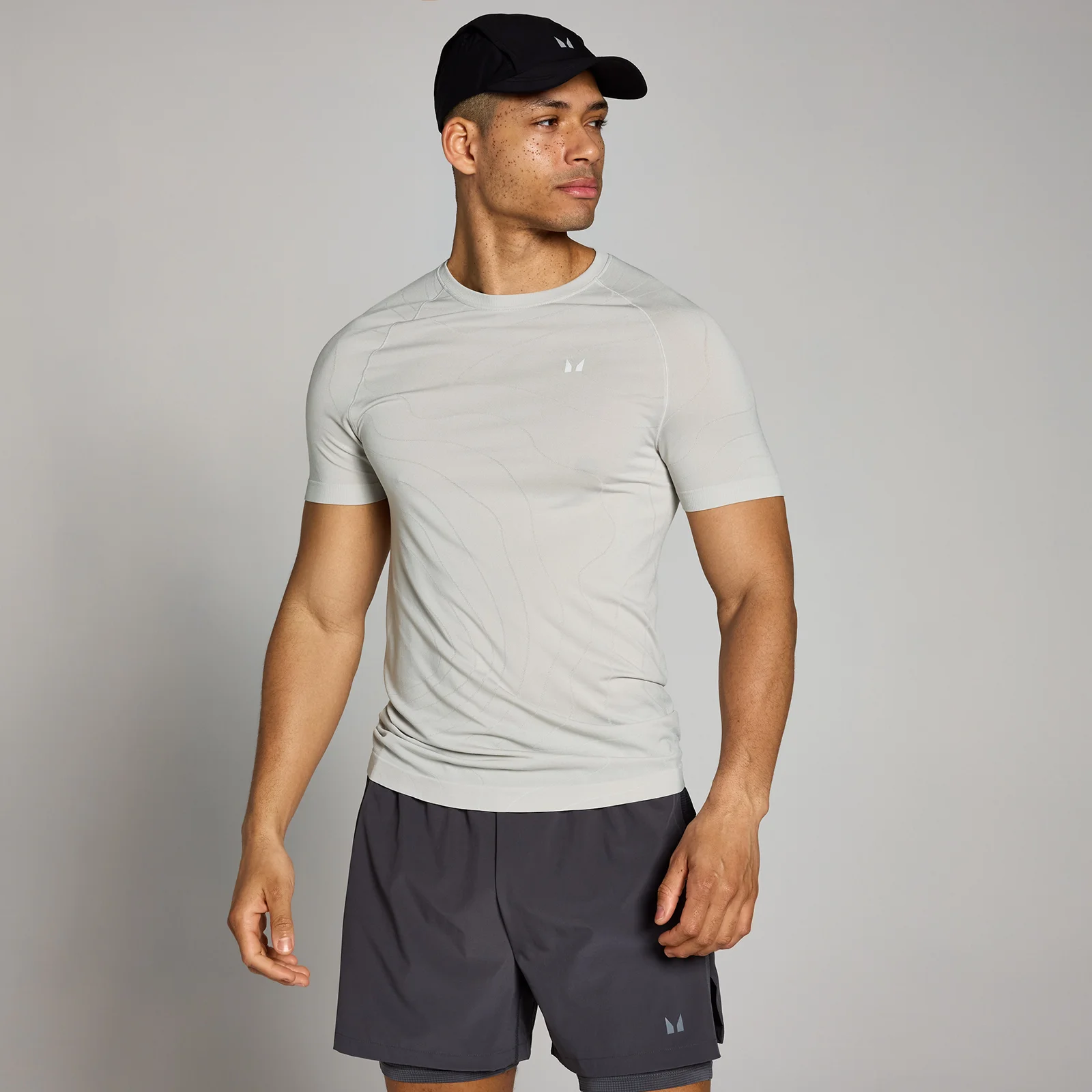 T-shirt moulant sans coutures MP Velocity pour hommes – Chrome - MImage1
