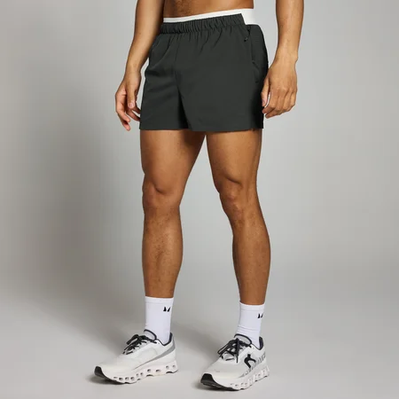 Short d’entraînement en matière tissée avec entrejambe de 8 cm MP Tempo pour hommes – Noir délavé