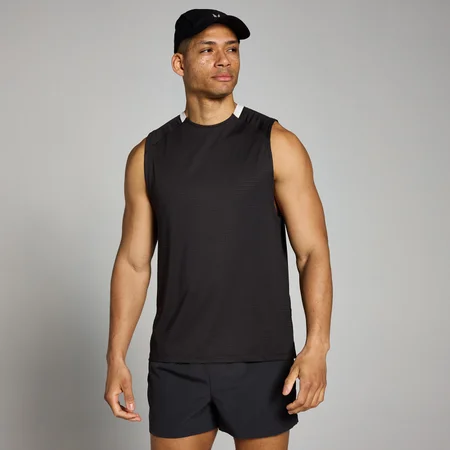 Débardeur quadrillé MP Tempo pour hommes – Noir délavé