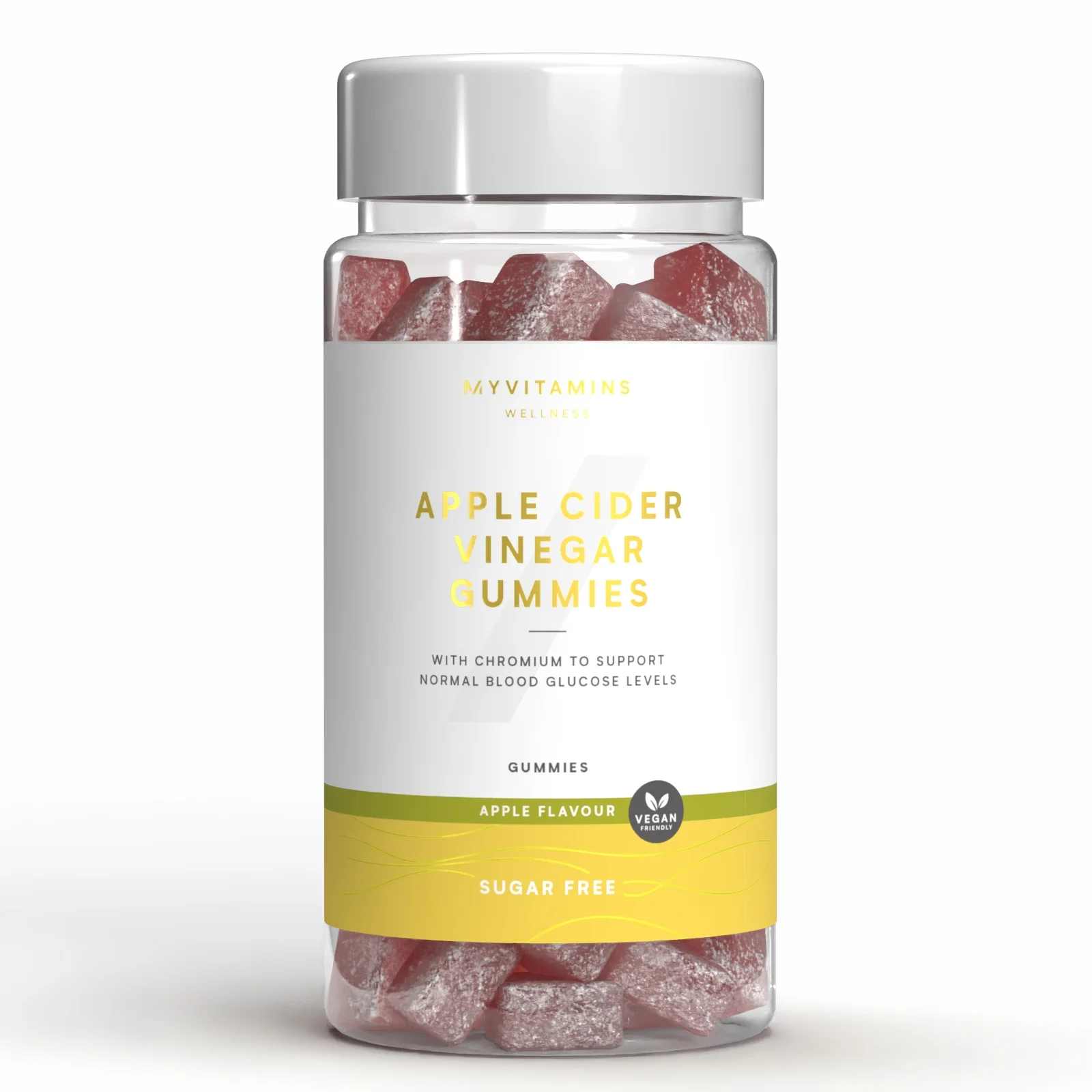 Pastilles gélifiées au vinaigre de cidre sans sucre - 60gommes à mâcher - Sugar Free AppleImage1