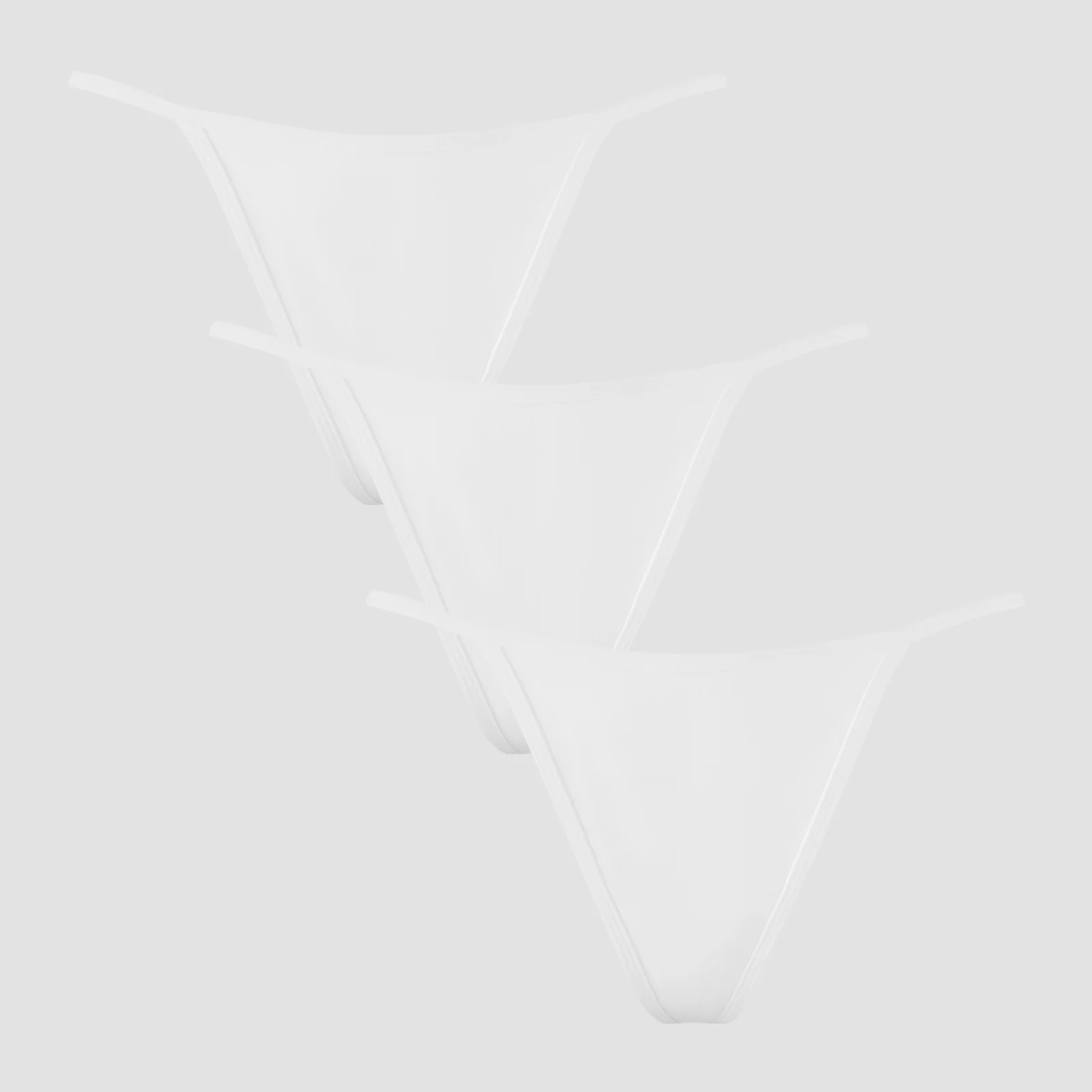 String échancré taille mi-haute MP pour femmes (lot de 3) – Blanc - LImage1