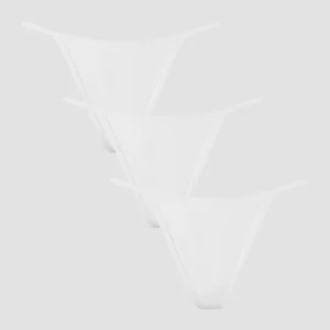 String échancré taille mi-haute MP pour femmes (lot de 3) – Blanc - Size L