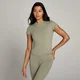 T-shirt moulant à manches courtes MP Tempo pour femmes – Vert kaki clair