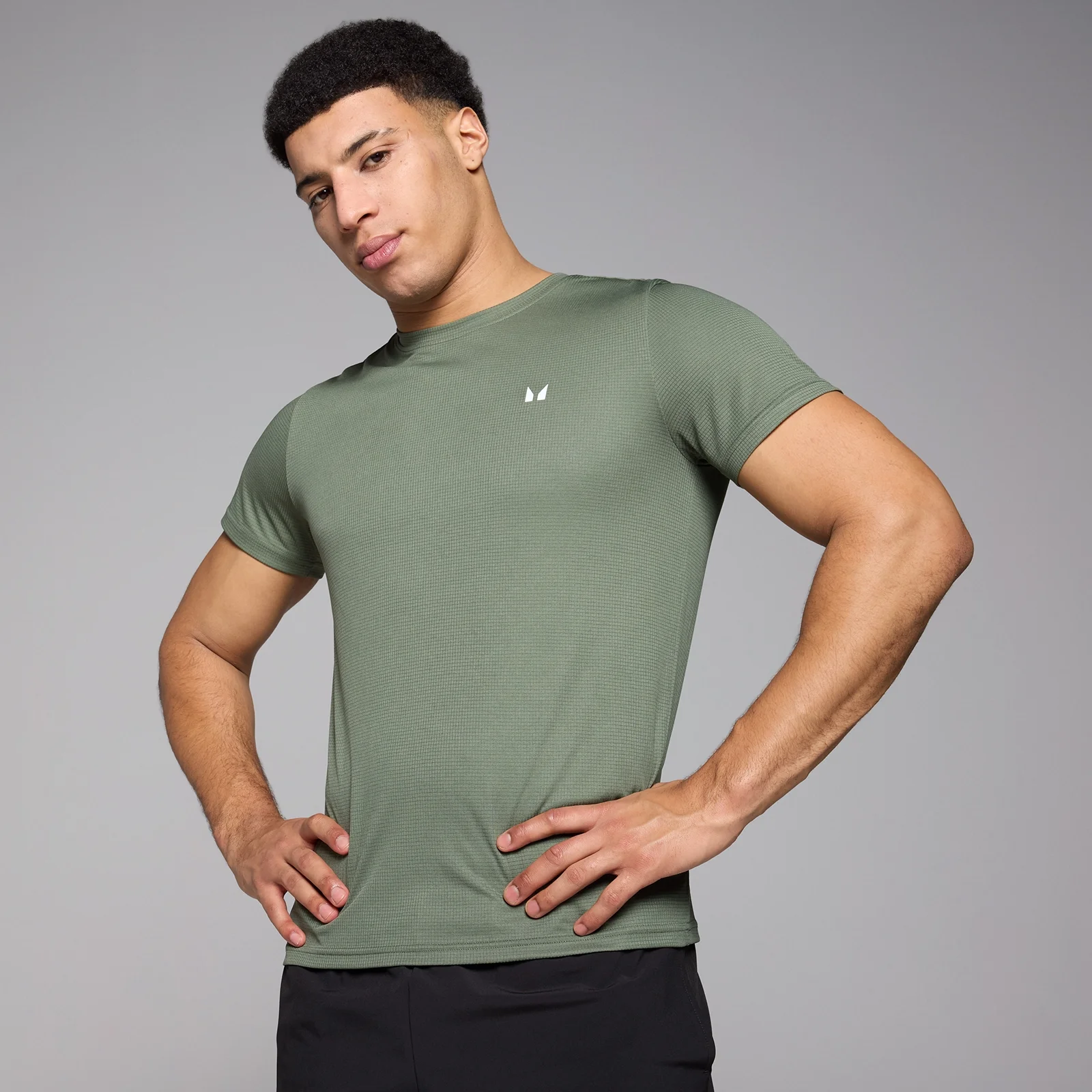 T-shirt d’entraînement texturé MP pour hommes – Kaki clair - XSImage1
