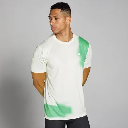 T-shirt imprimé en maille filet MP Velocity pour hommes – Vert brume