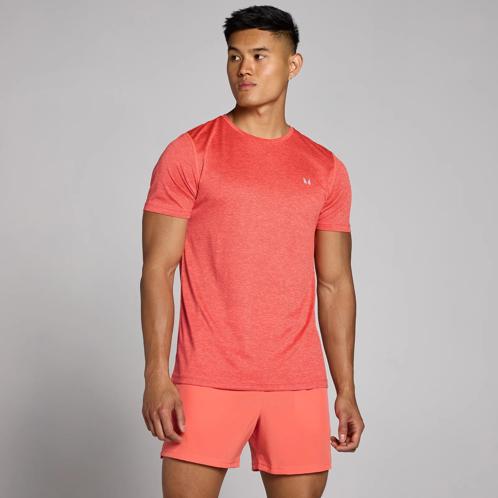 T-shirt chiné MP Tempo pour hommes – Rouge corail - SImage1
