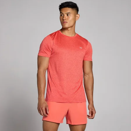 T-shirt chiné MP Tempo pour hommes – Rouge corail