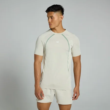 T-shirt à empiècements MP Tempo pour hommes – Cendre