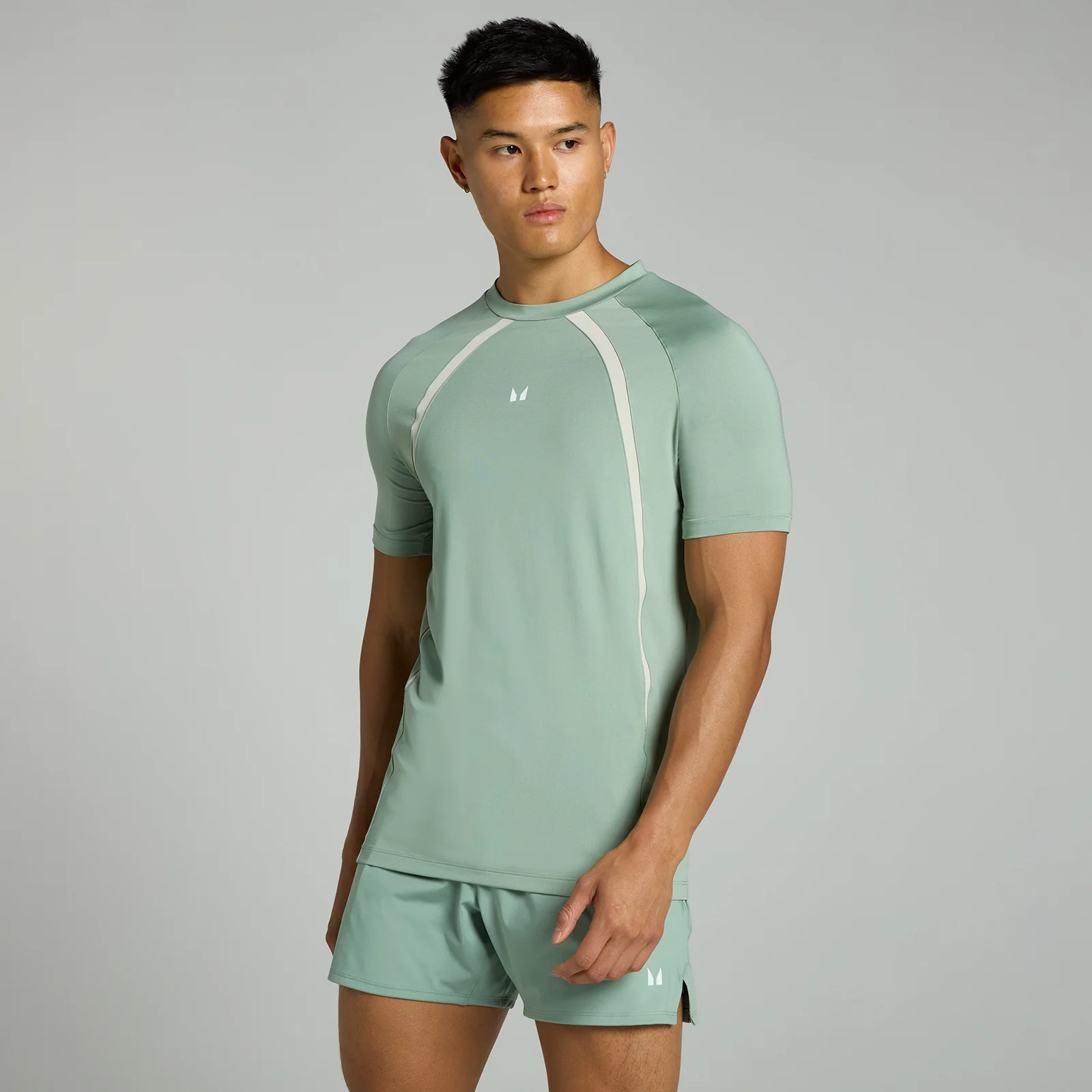T-shirt à empiècements MP Tempo pour hommes – Vert pâle - XSImage1