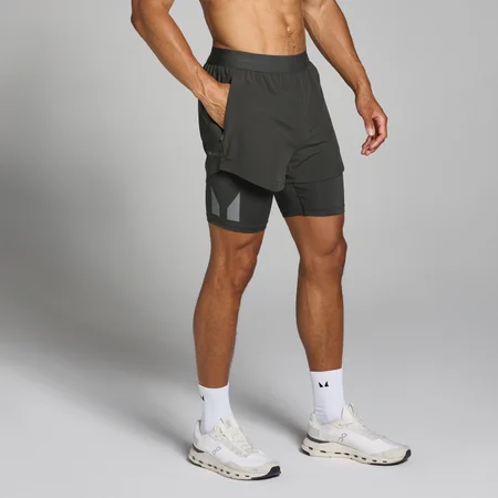 Short 2-en-1 MP Tempo pour hommes – Gris nuit