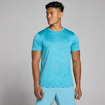 T-shirt chiné MP Tempo pour hommes – Cyan