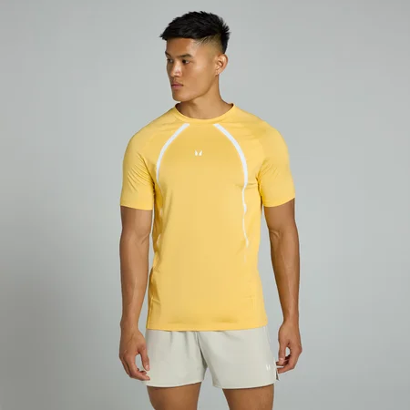 T-shirt à empiècements MP Tempo pour hommes – Jaune soleil