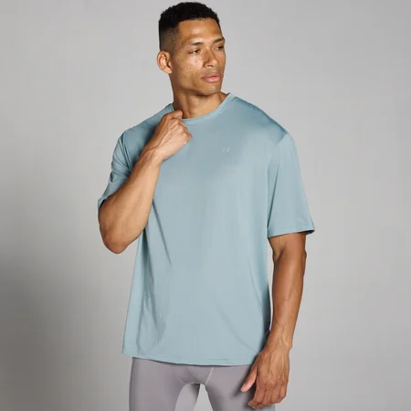 T-shirt d’entraînement oversize en maille filet MP Tempo pour hommes – Plomb