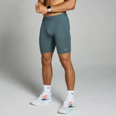 Short première couche côtelé contrasté MP Velocity Ultra pour hommes – Ardoise foncé