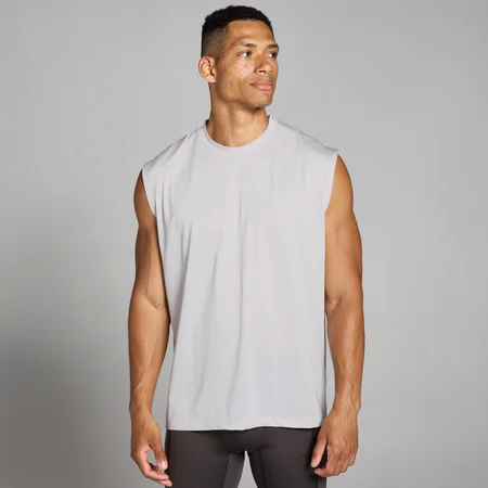 Débardeur d’entraînement oversize en maille filet MP Tempo pour hommes – Gris clair