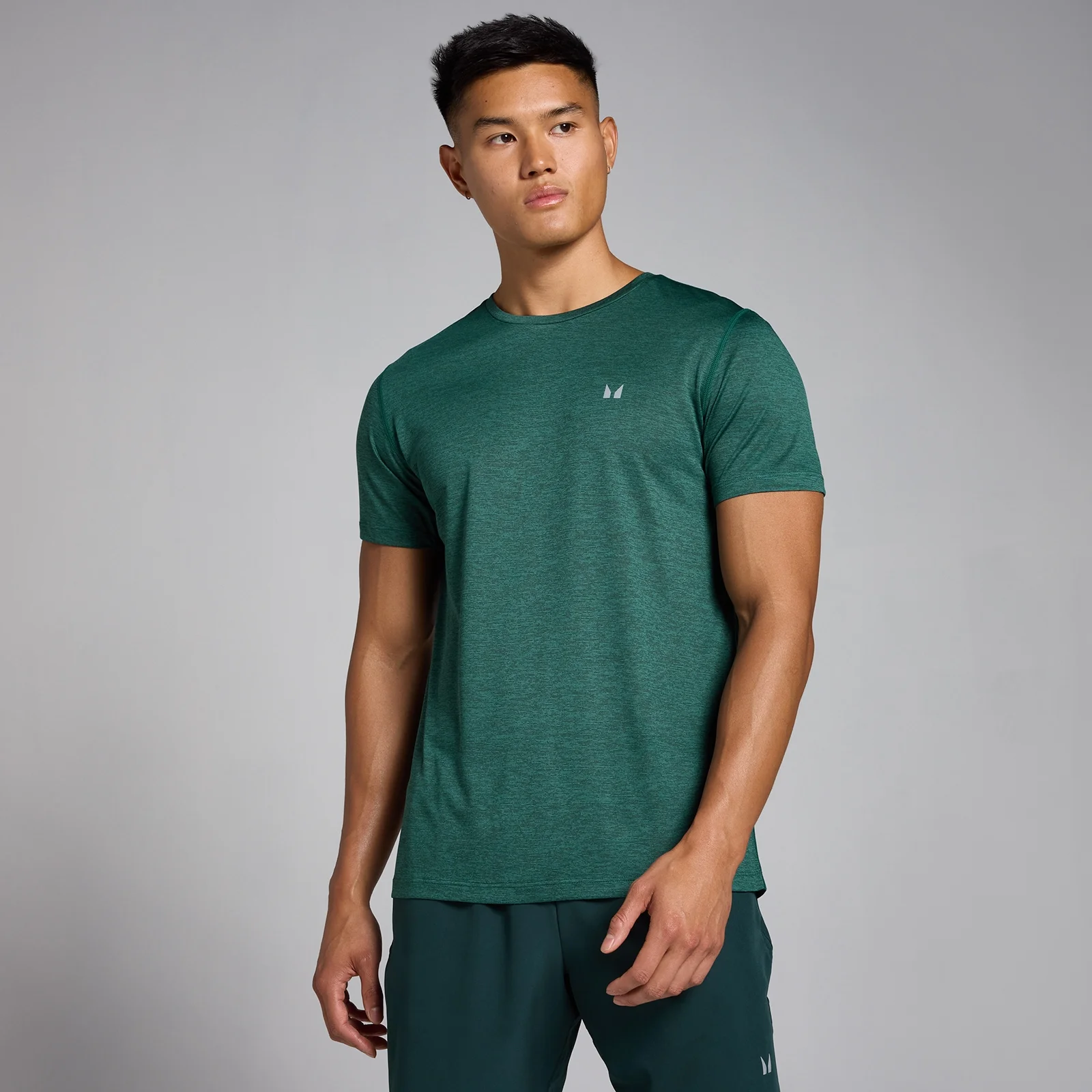 T-shirt chiné MP Tempo pour hommes – Vert foncé - SImage1