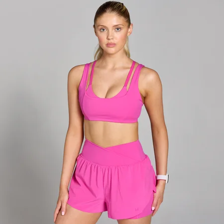 Brassière de sport double épaisseur MP Tempo pour femmes – Rose violet