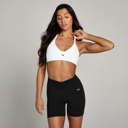 Brassière de sport à dos nu MP Tempo pour femmes – Blanc