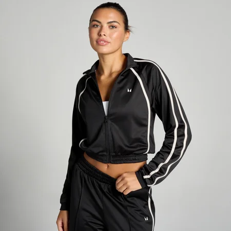 Veste de survêtement en maille MP pour femmes – Noir/Blanc