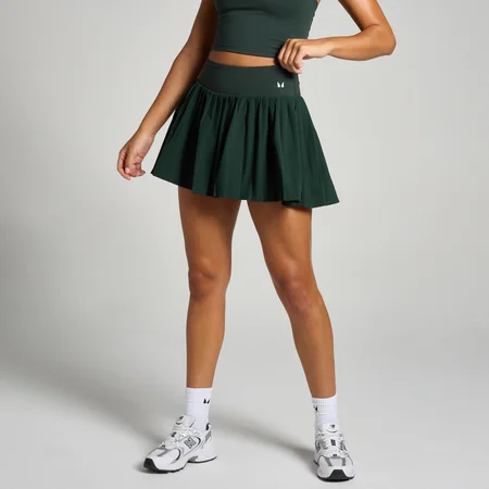 Jupe-culotte plissée MP Tempo pour femmes – Émeraude foncé