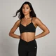 Brassière de sport à fronces sur le devant MP Tempo pour femmes – Noir